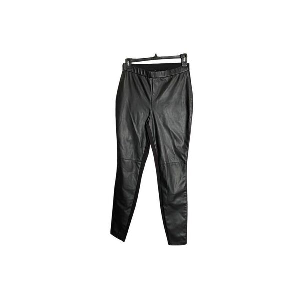 H by Holston women’s mixed media pants, faux leather Size 0 - Picture 2 of 5